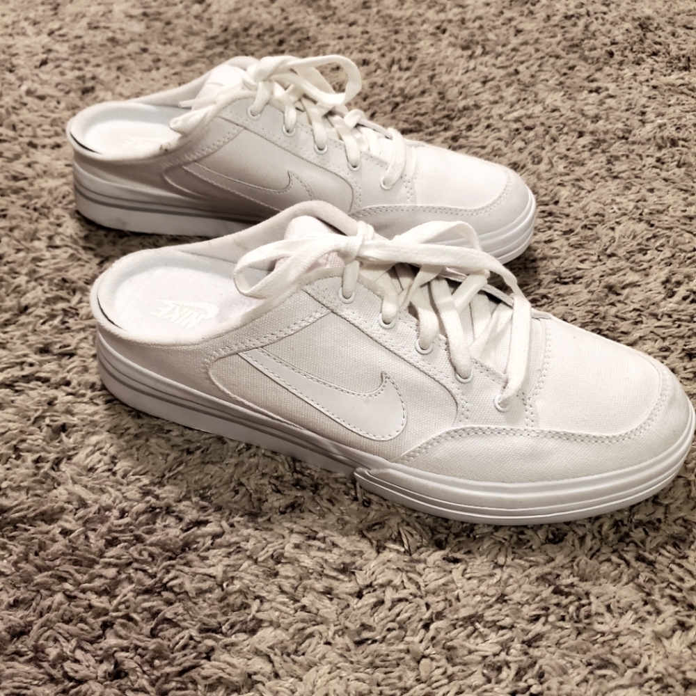 SOLD! Nike Slip on white Sneakers- Great shape!